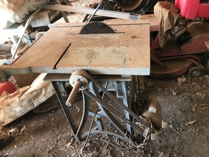 (A134) - Steel Saw Bench With Electric Motor