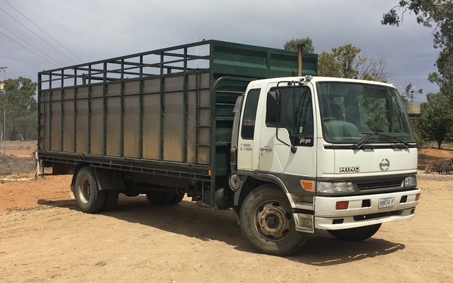1997 Hino Tray Truck with stock crate