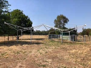 Round yard shade cover and frame