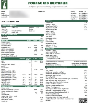 Wheaten Hay 8x4x3 Bales Shedded