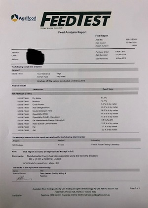  - Oats & Ryegrass medium squares - 94 - 3x3x8 square bales weighing 380-400 kgs - Sold By The Ton -