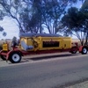 2010 Phillips Rollerdown Pickup Canola Front with trailer