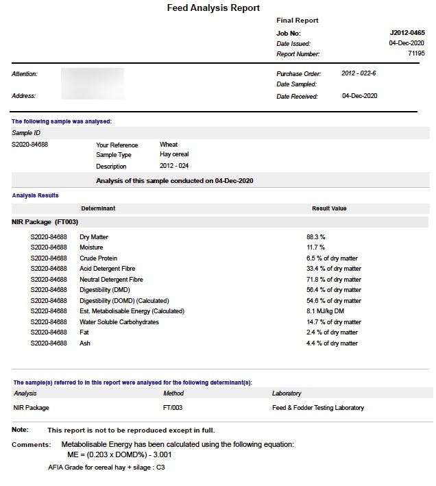 Beardless Wheaten Hay 8x4x3 Bales + Freight (New Season 20/21)