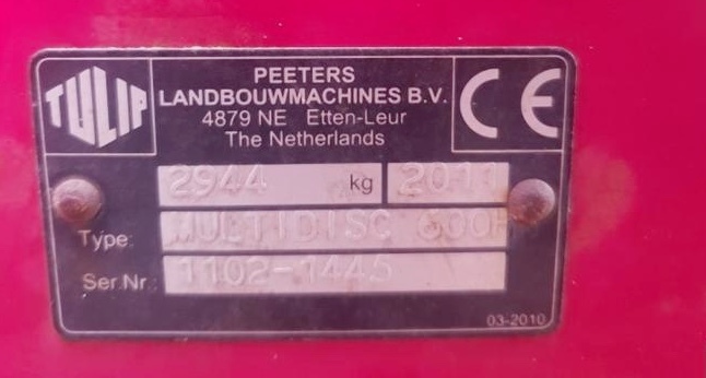 2015 Lely 600H Multidisc 6m