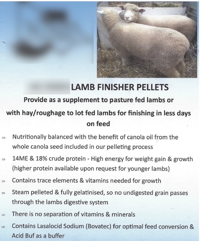 PM's Save $5/Mt on Lamb Feed Pellets