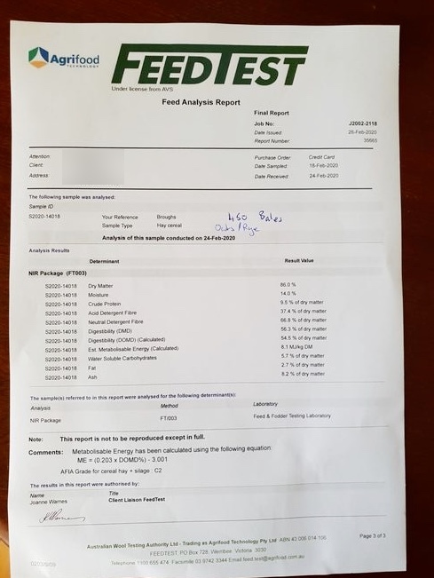 Oats/Rye Hay for sale