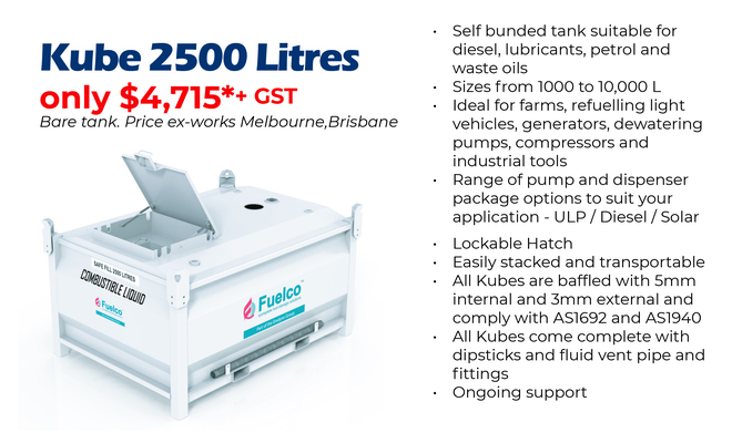 Self Bunded Fuel Storage Tanks 2500 Litres