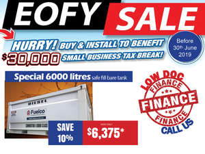 Special 6000 litres safe fill bare Fuel tank 