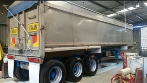 Tefco Aluminum 34x6 tipper trailer. TOA