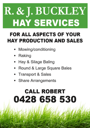 Hay services contract or shares servicing Wimmera and Mallee