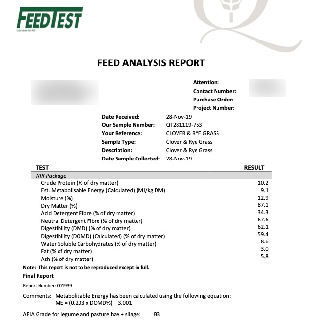 200mt Rye Grass Hay 600-650kg 8x4x3 Bales