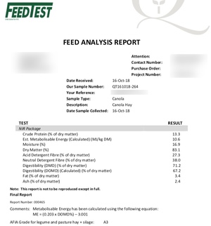 100mt Canola Hay 650kg 8x4x3 Bales + Freight