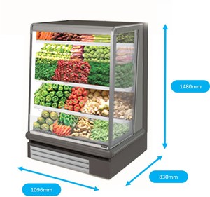 Open display fridge for fruits, vegetables, drinks, etc.