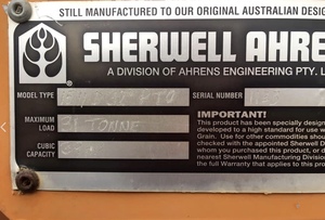 31mt Sherwell 1511 PTO Field Bins with Auger x 2