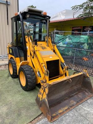 2007, JCB 1CX Skidsteer Backhoe Loader, with 4in1 Front Quickhitch Bucket