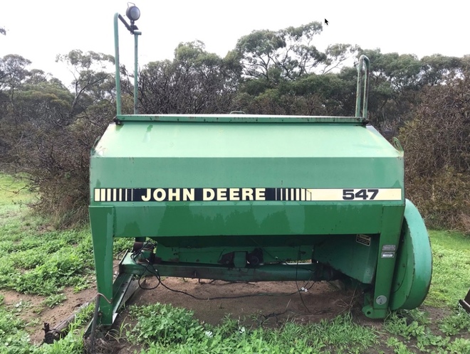 John Deere mounted seed box 