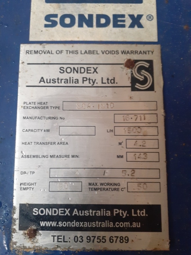 Sondex Plate Cooler
