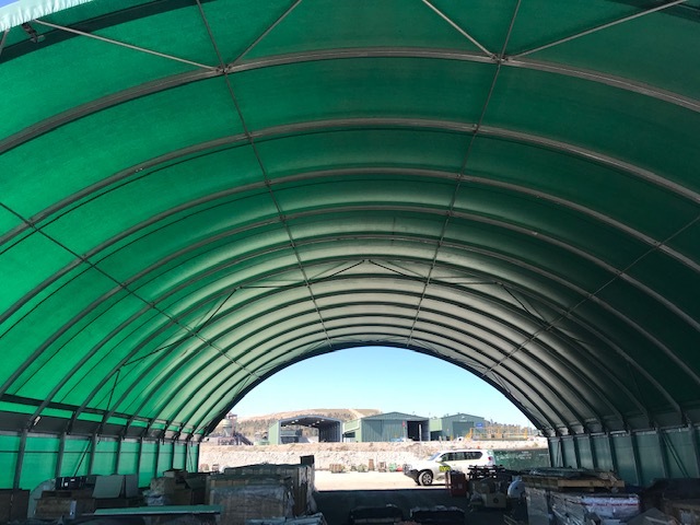 Large Dome Shelter - Pedestal Mounted 25m x 16m x 7.2m