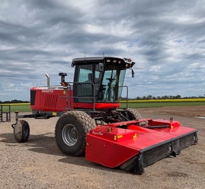 2015 Massey Ferguson WR9870 Windrower with Razor Bar Mower Conditioner Front