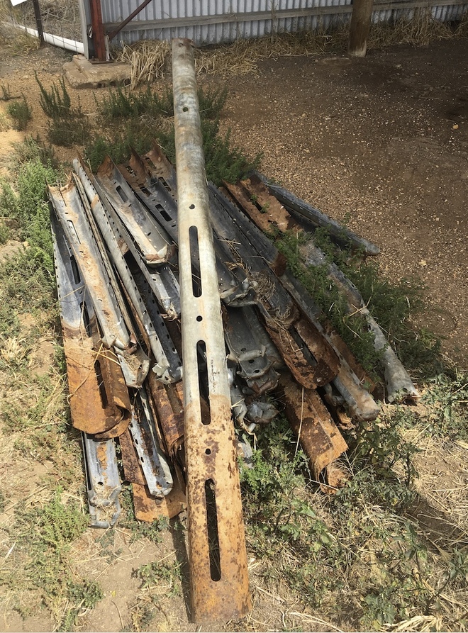 Klam.   old school iron posts collectors item 50 of them $20 each or $800 the lot.  