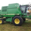 John Deere 9600 Header with 30ft 930 Front on Trailer