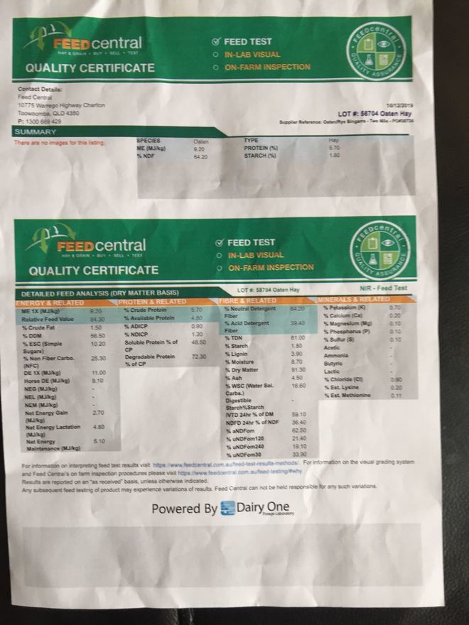  150 - Oats & Ryegrass rolls - Sold By The Ton - 330 Kg avg