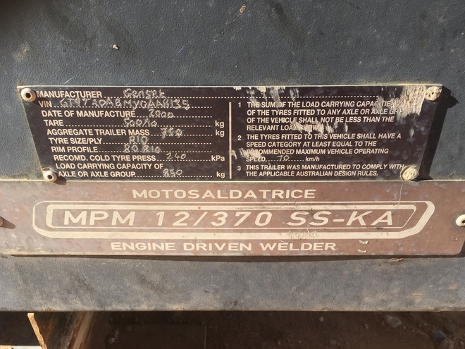 Under Auction - Under Auction (A132) - 2000 Pipemaster by Genset Generator/ Welder - 2% + GST Buyers Premium On All Lots 