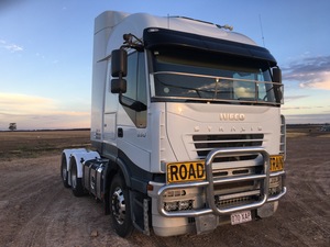 Iveco Stralis 550 Prime Mover with Moore 28 ft Slider Chassis Tipper 