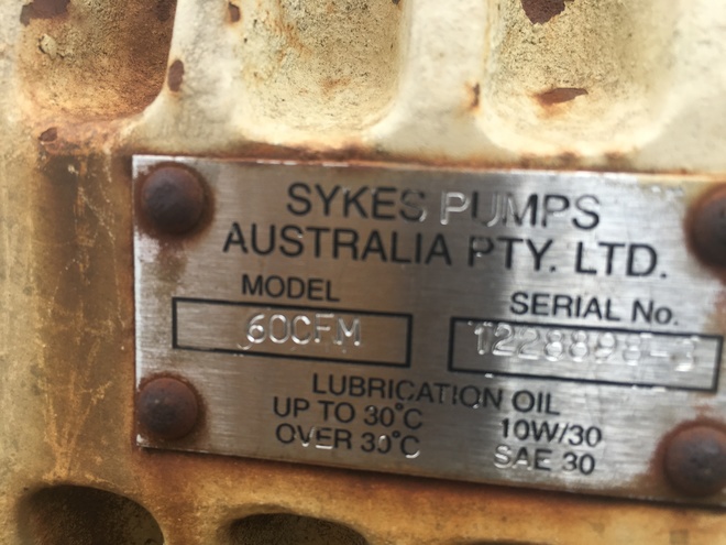 6” trailer mounted Sykes water pump