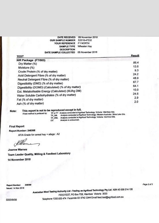 600mt Wheaten Hay 650 KG Approx 8x4x3 Bales & Shedded + Freight