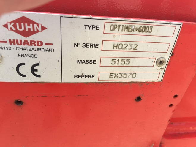 Kuhn Optimer Plus 6003 Speed Disc -UNDER CONTRACT