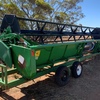John Deere 9600 Header with JD 930 Flex Front + Trailer