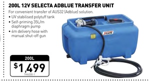 200L Ad Blue Tank with 12v Pump