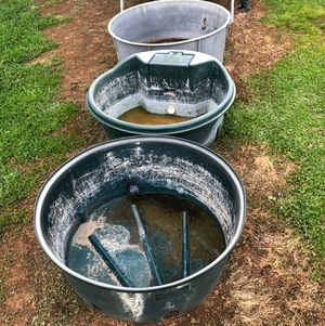 3 x small water troughs - price for all 3