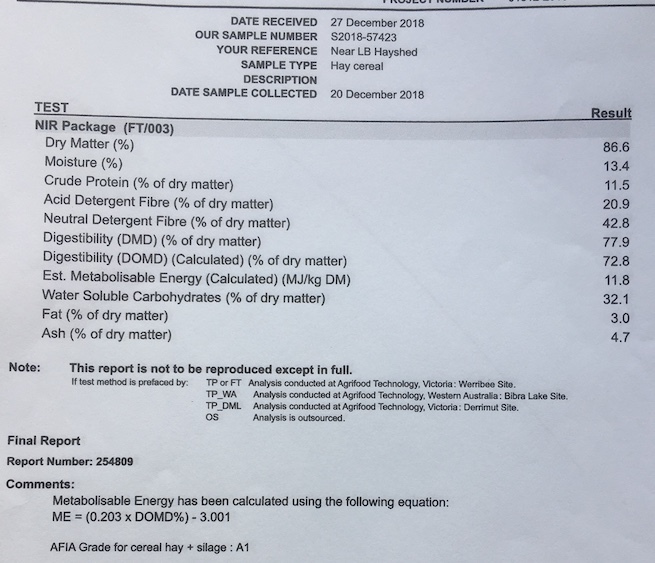 B Double load of Barley Hay