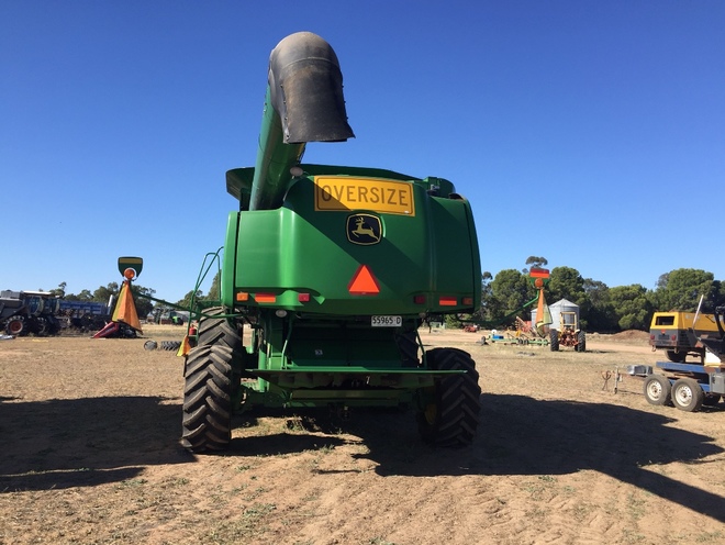 2009 John Deere 9870 STS Header with 2010 MacDon D60 45ft Front