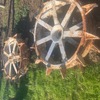 Under Auction - Pair of Old Tractor Wheels 