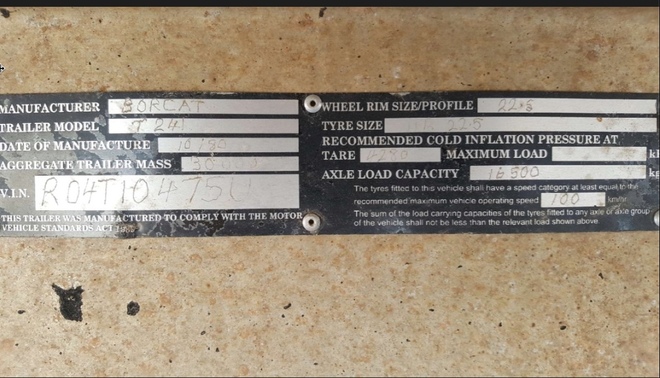 Borcat  TOA Bogie Trailer   1980 quick  release 