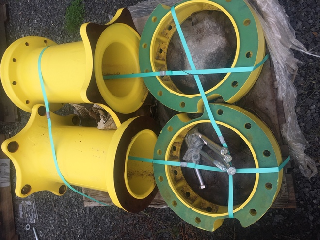 Firestone front tyres & hub extensions