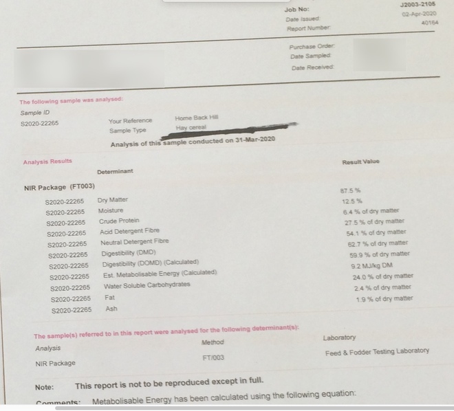 Wheat & Rye Grass Hay 5x4 Rolls