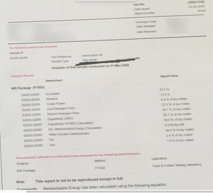 Wheat & Rye Grass Hay 5x4 Rolls