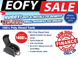 100 Litre Poly Diesel Fuel Tank