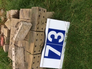 Under Auction (A129) - Approx. 130 Sandstone Concrete Blocks
