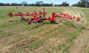 Enorossi 12 wheel V Rake with split.