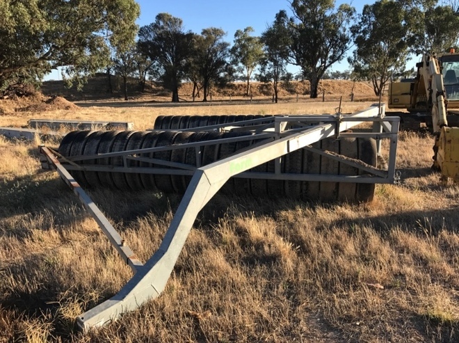 (A130) - Farmpro Double Rubber Tyre Rollers