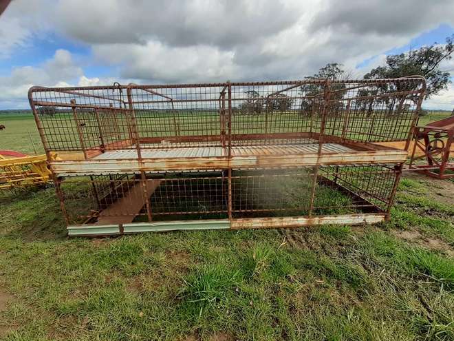 Under Auction - 14FT Two Deck Stock Crate - 2% + GST Buyers Premium On All Lots 