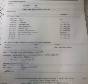 425 x Wheaten Hay 8x4x3 Bales