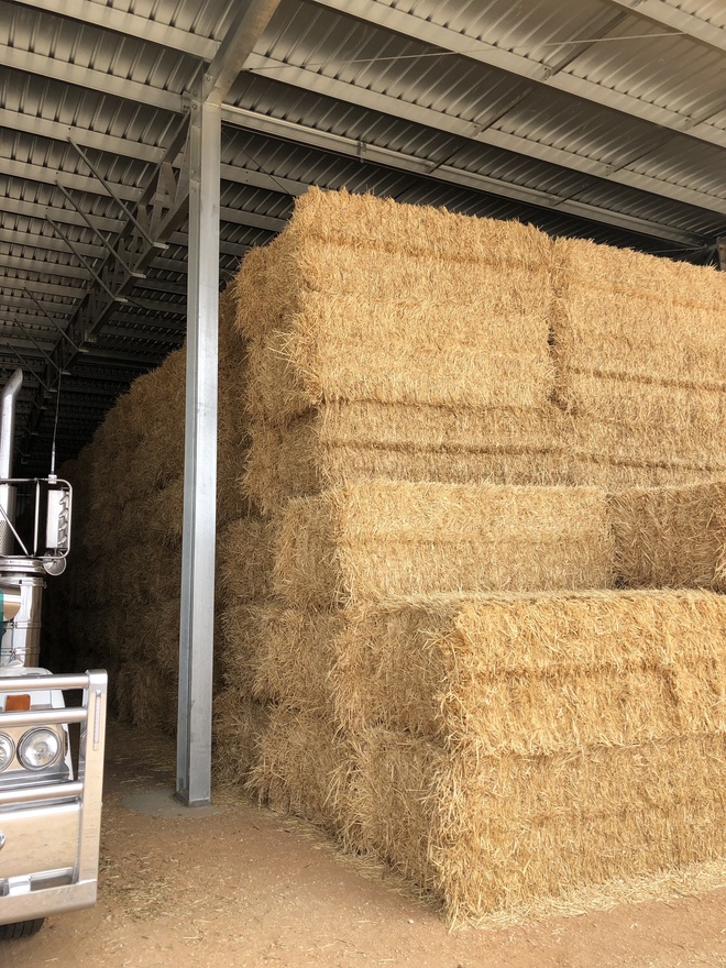 240mt Oaten Hay 650kg 8x4x3 Bales