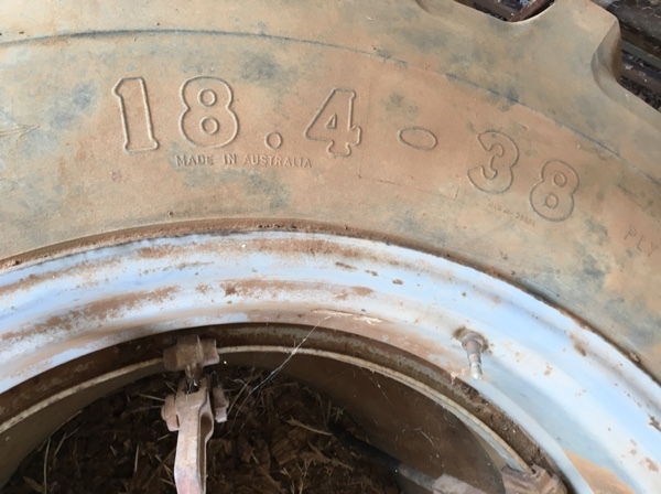 2x 18.4-38 Tractor tyres
