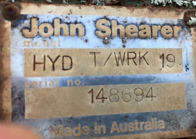 John Shearer 19 Tyne Trashworker Cultivator